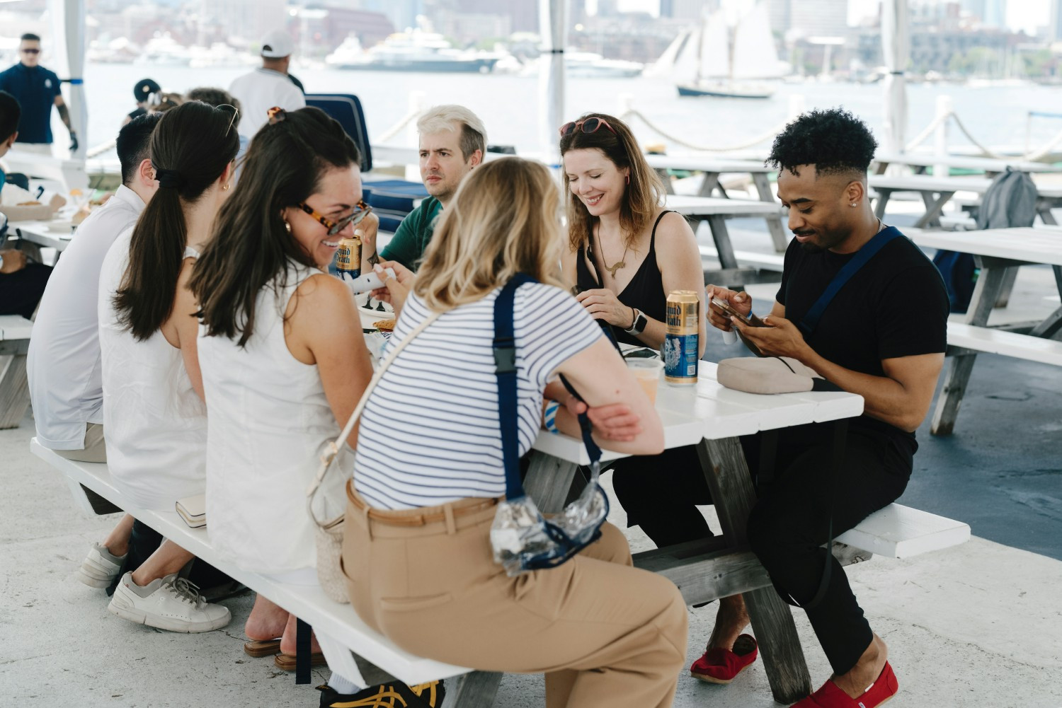 Some of our Boston team enjoying the 2025 summer party together