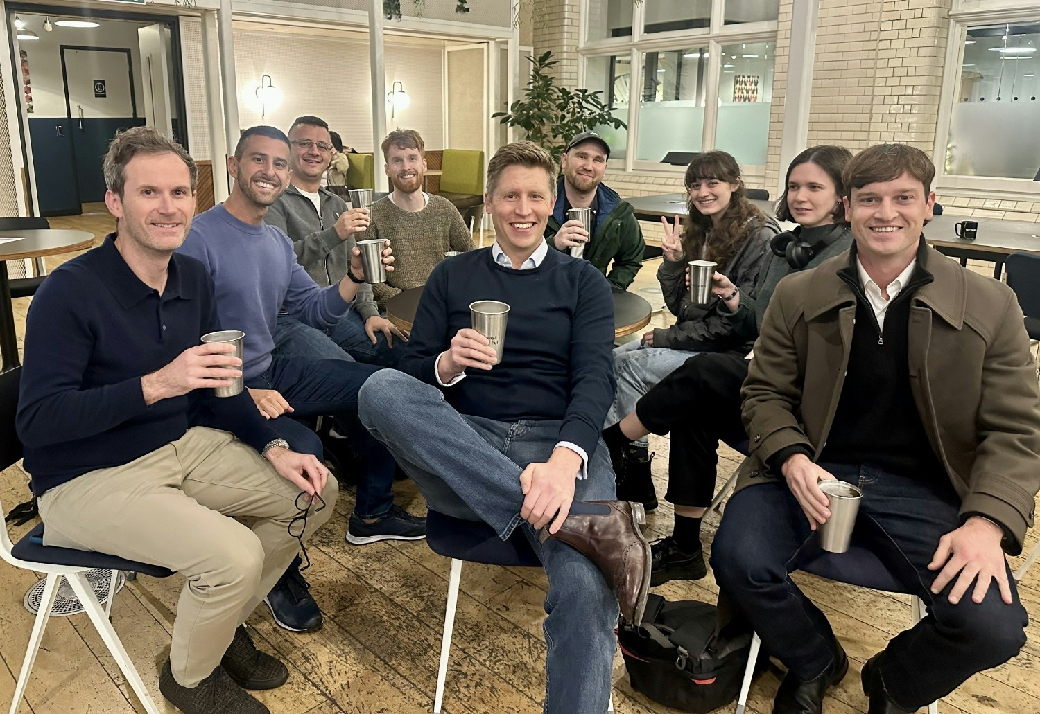 Team catch-up over drinks