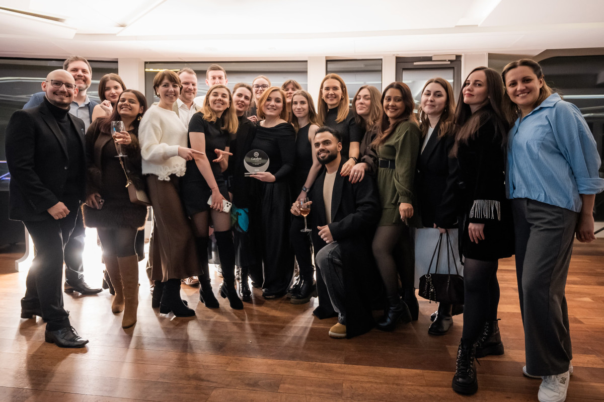 Teammates celebrate Catalyze Award - recognition for outstanding contributions that drive impact across the business.