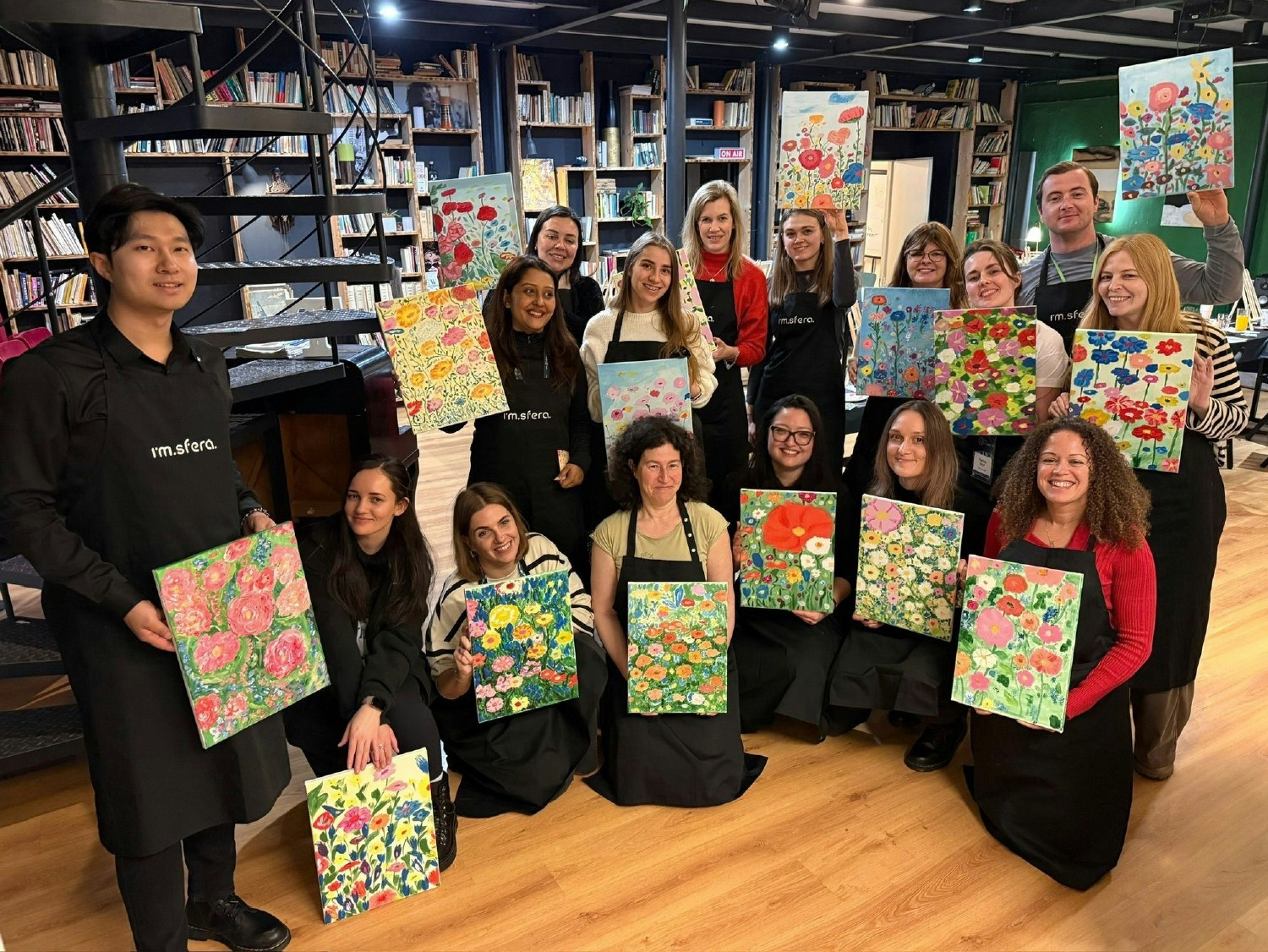 Team bonding event where creativity meets connection - building a great workplace outside the day-to-day too.