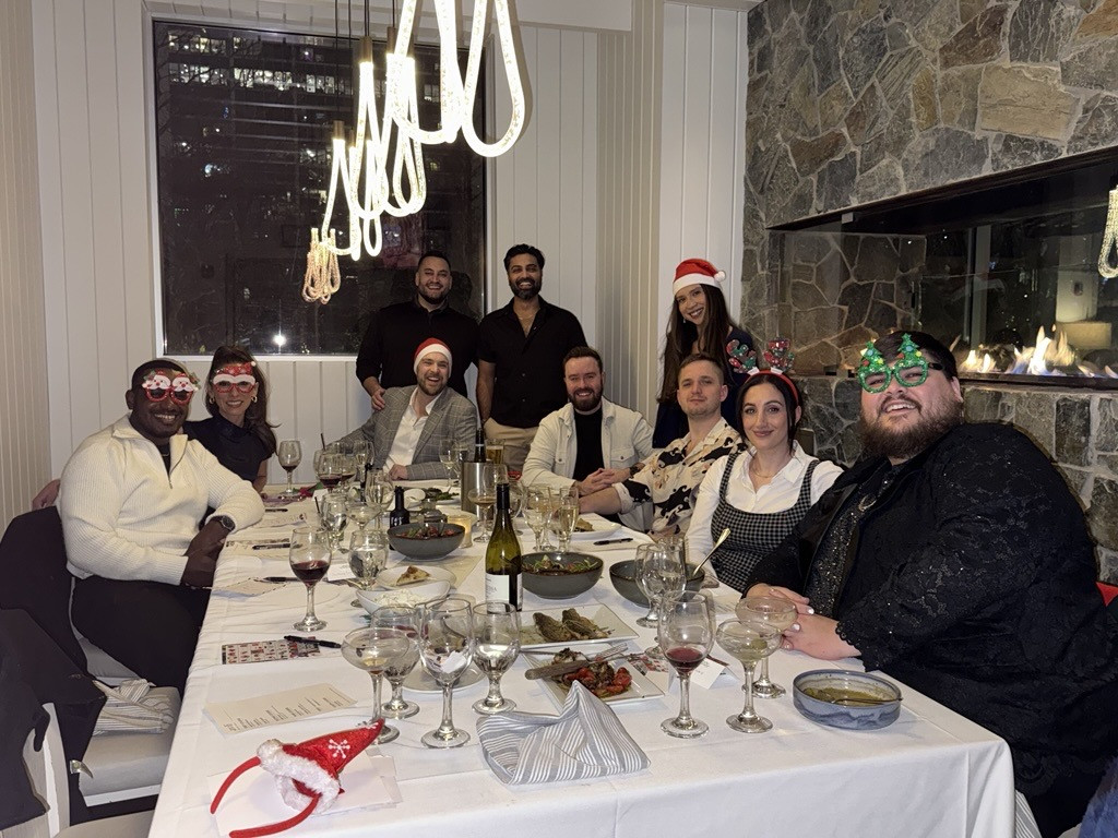 Our US team at their Thanksgiving dinner