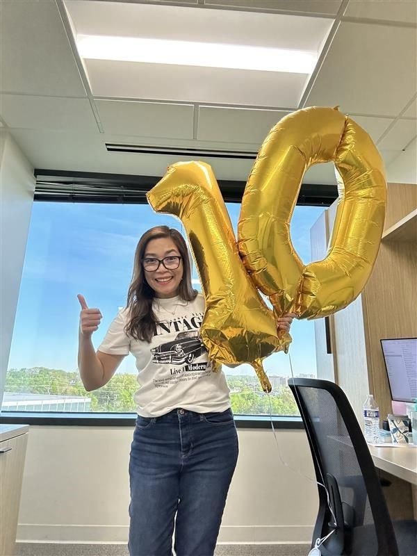 Celebrating an employee's 10 years of Shearwater as Shearwater US
