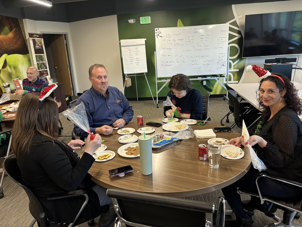 Holiday cookie decorating
