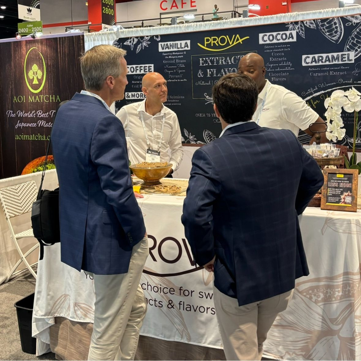 Teams at a food trade fair
