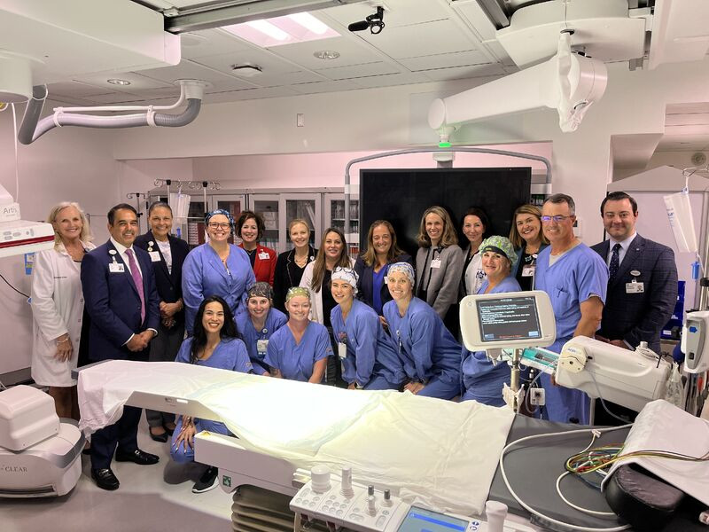 A Florida team gathers with executive leaders for Leadership Rounds, a monthly engagement experience at all hospitals.