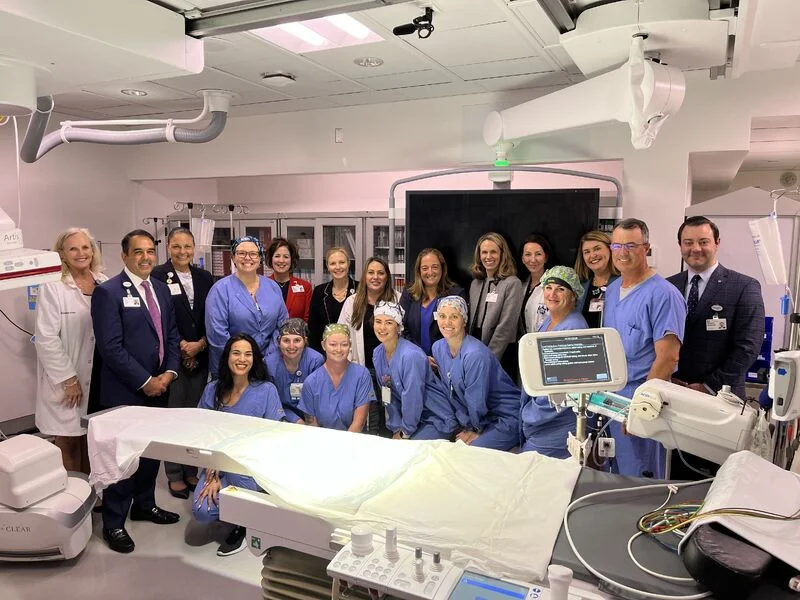 A Florida team gathers with executive leaders for Leadership Rounds, a monthly engagement experience at all hospitals.