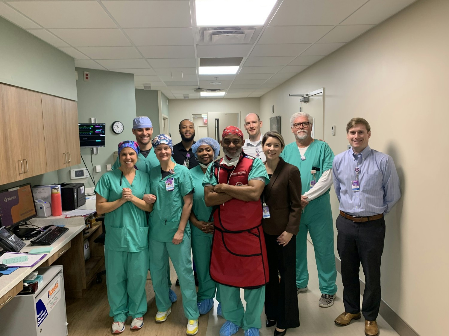 Our Windy Hill team is all smiles after completing their first neurosurgical angiogram procedure! 