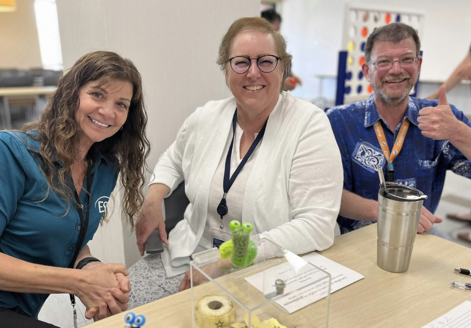 The Wellness team hosting an “ESL Fun Day!” where employees can enjoy a games, relieve stress, and enter to win prizes!