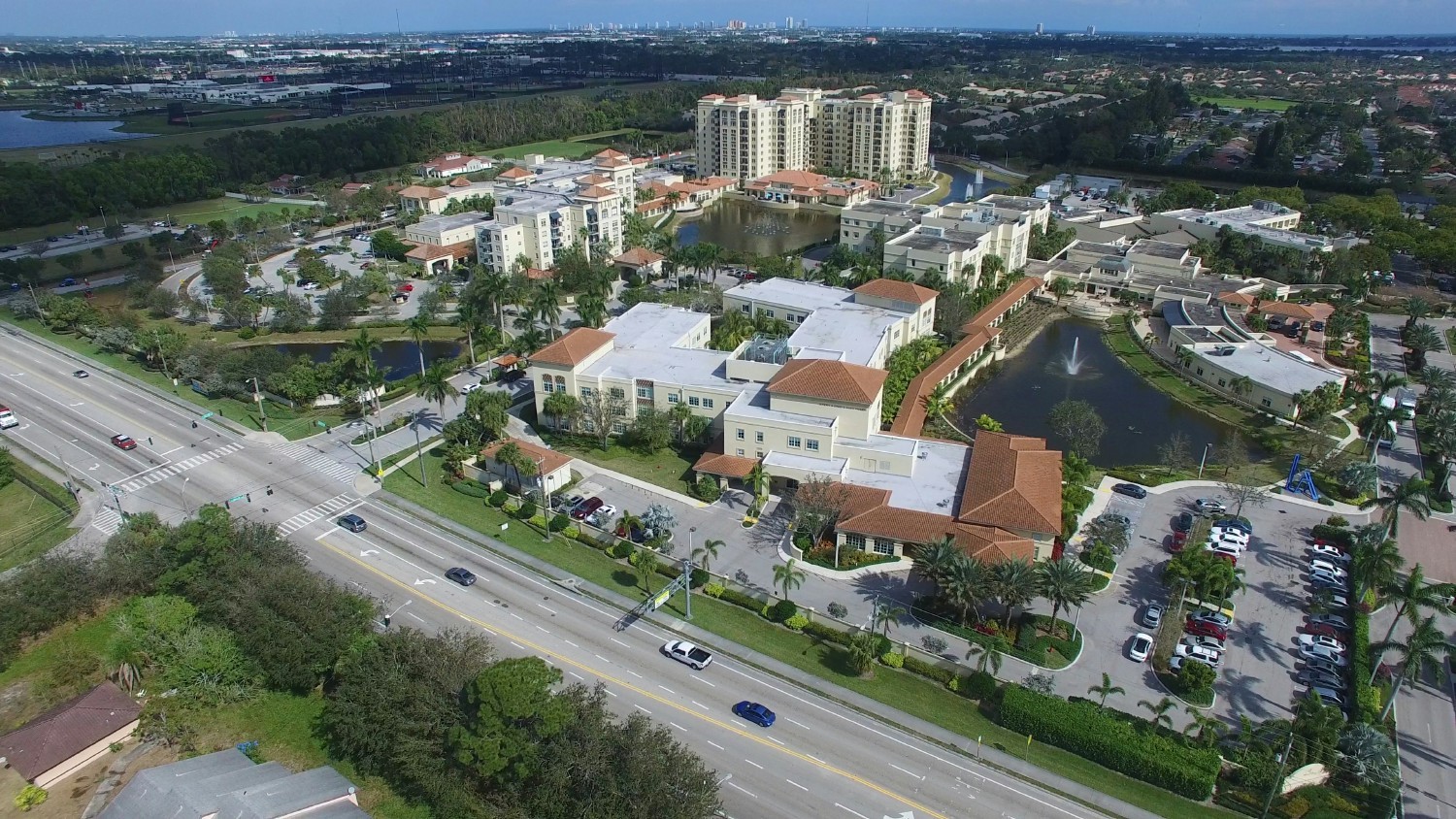 Overall aerial view of MorseLife Health System in West Palm Beach. 