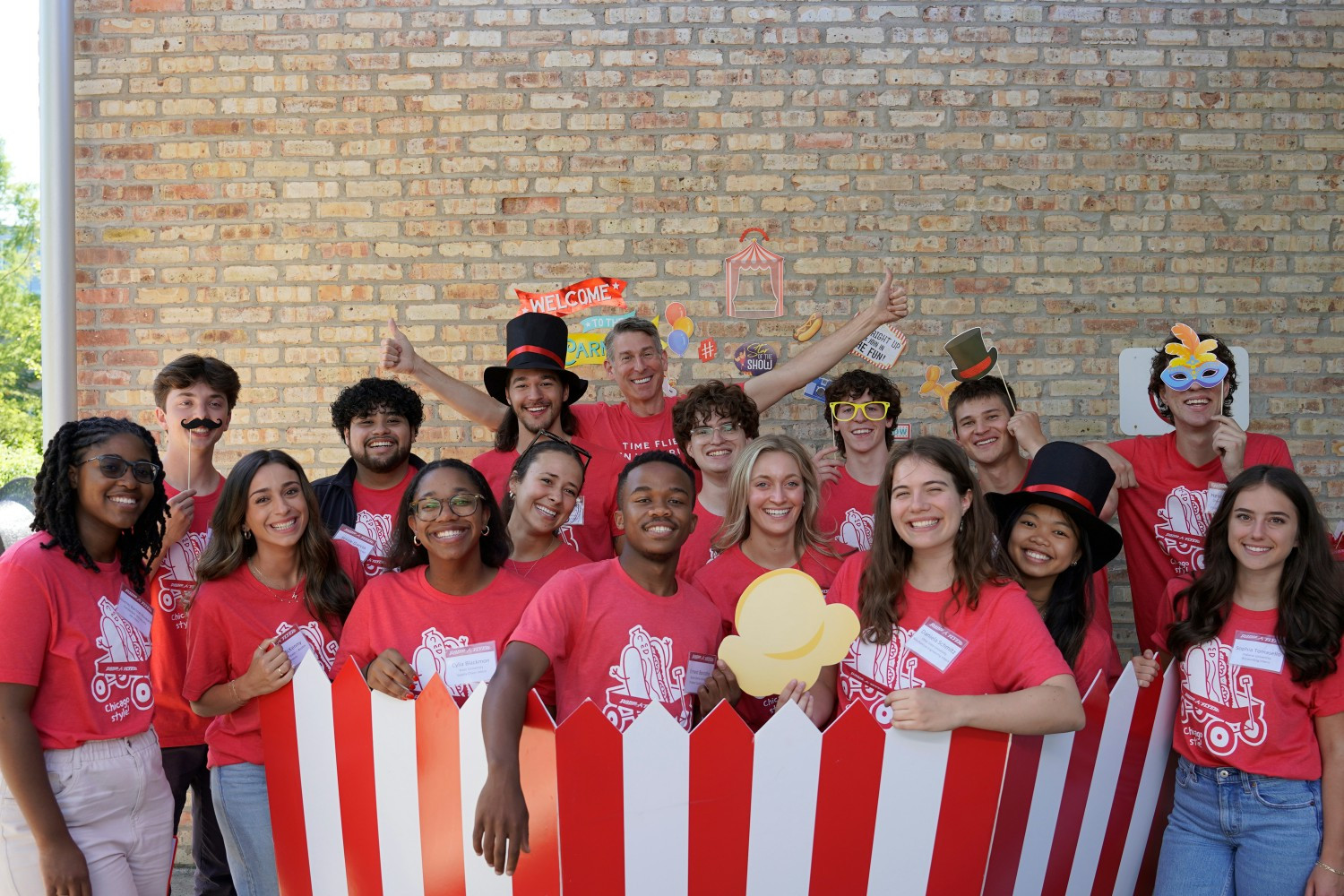 Our interns are poppin’! Radio Flyer’s intern class poses with the CEO during a carnival-themed social.