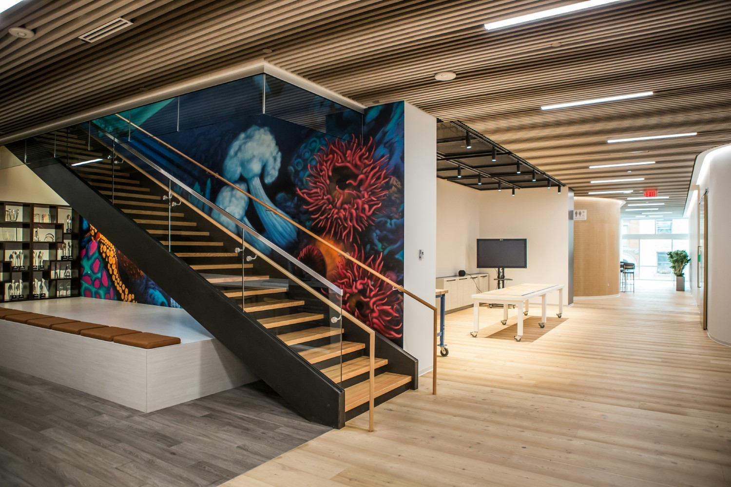 Seattle HQ mural inspired by the Pacific Northwest. Each Avanade office is uniquely designed to reflect the community.