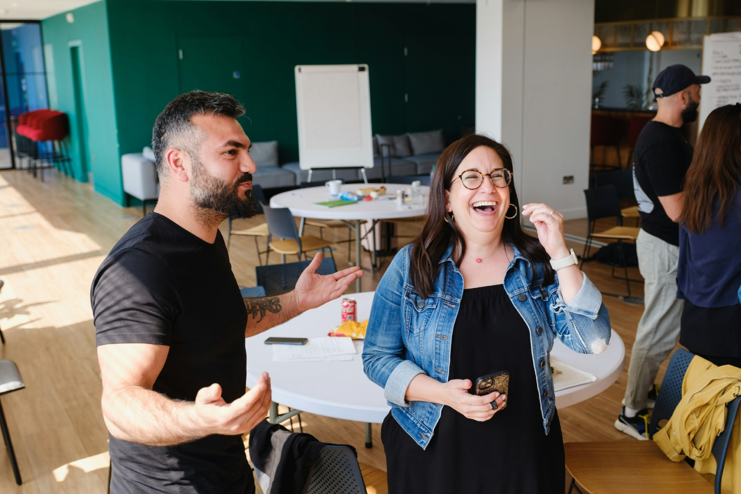 Our employees love getting together in-person to attend events on company strategy, wins, and updates.   