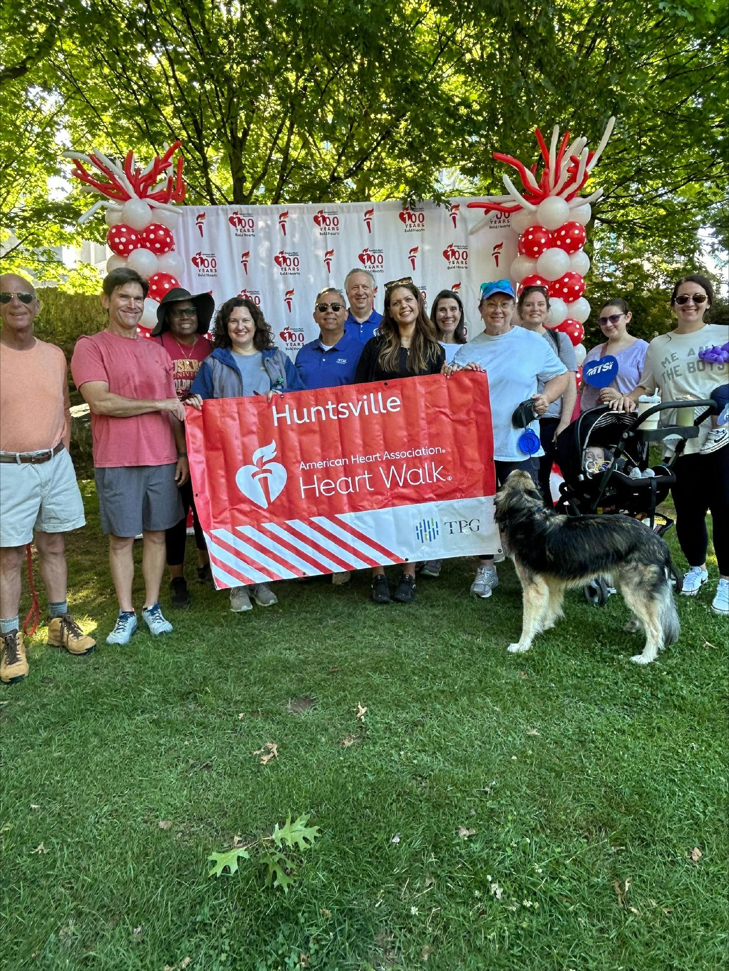 Huntsville Charitable Giving Team at the 2024 Heart Walk supporting the American Heart Association's mission 
