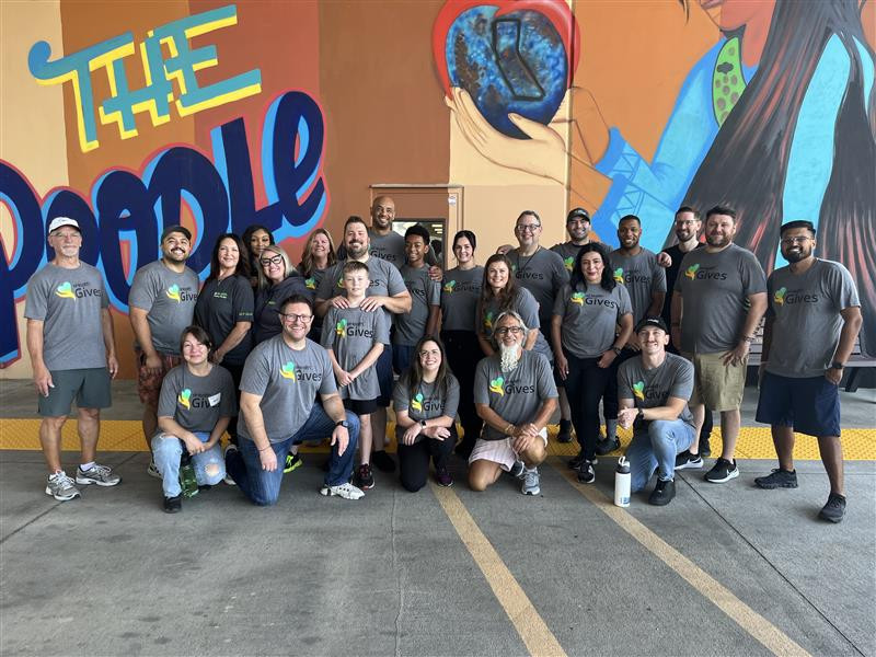 Remote employees volunteer at local food bank, giving back and connecting