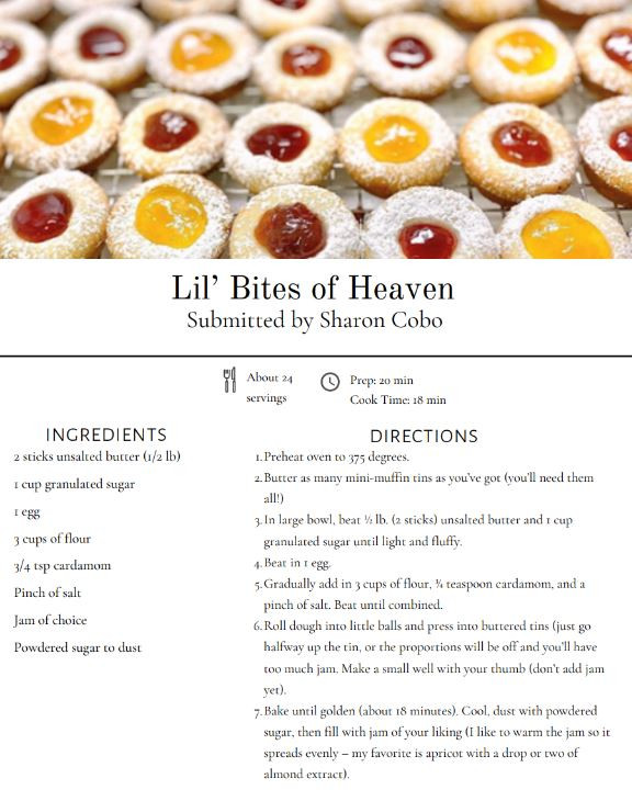 We have an ongoing Quorum Cookbook full of recipes submitted by employees.