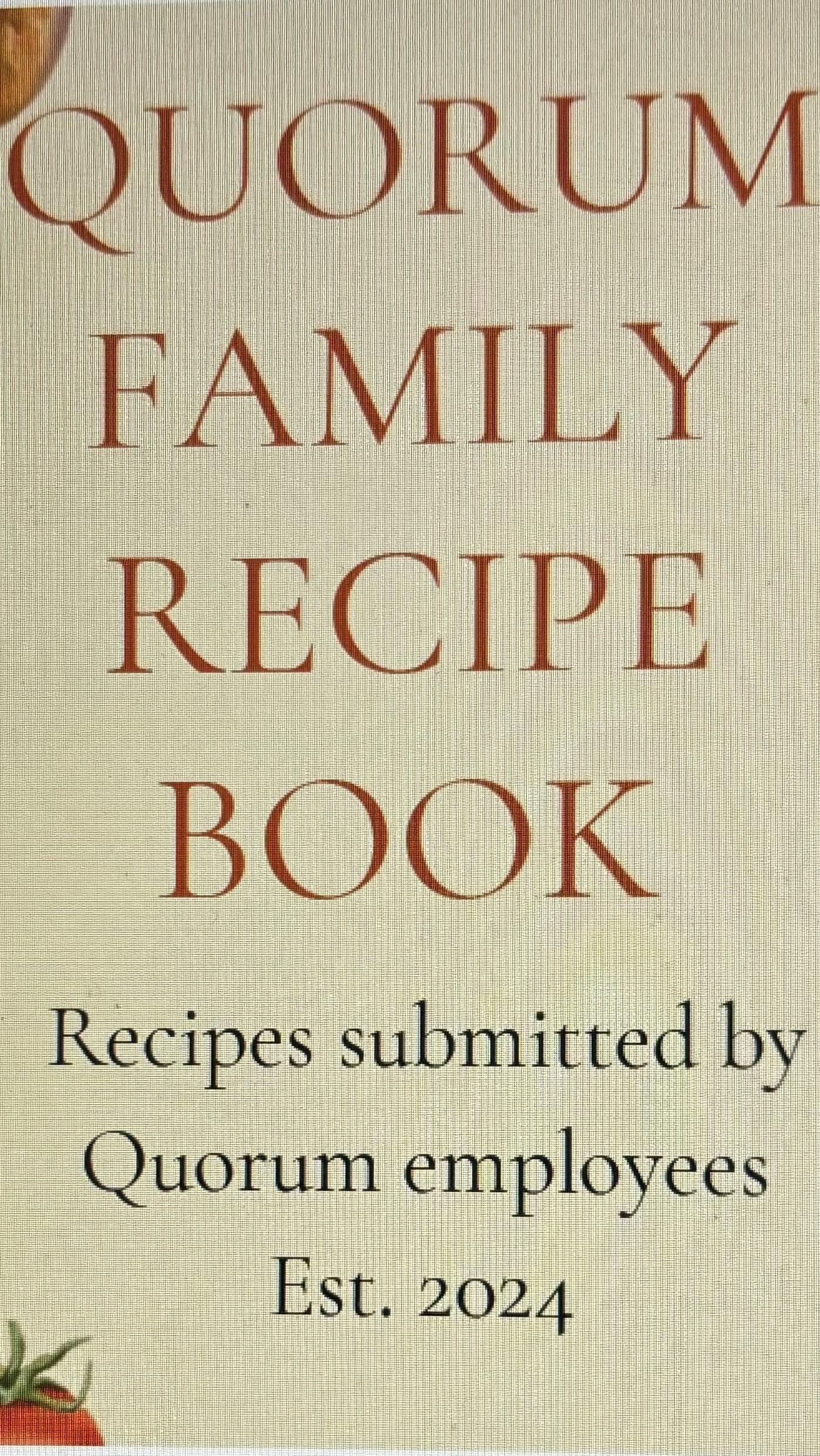 We created a company recipe book filled with diverse and delicious recipes contributed by our talented employees.