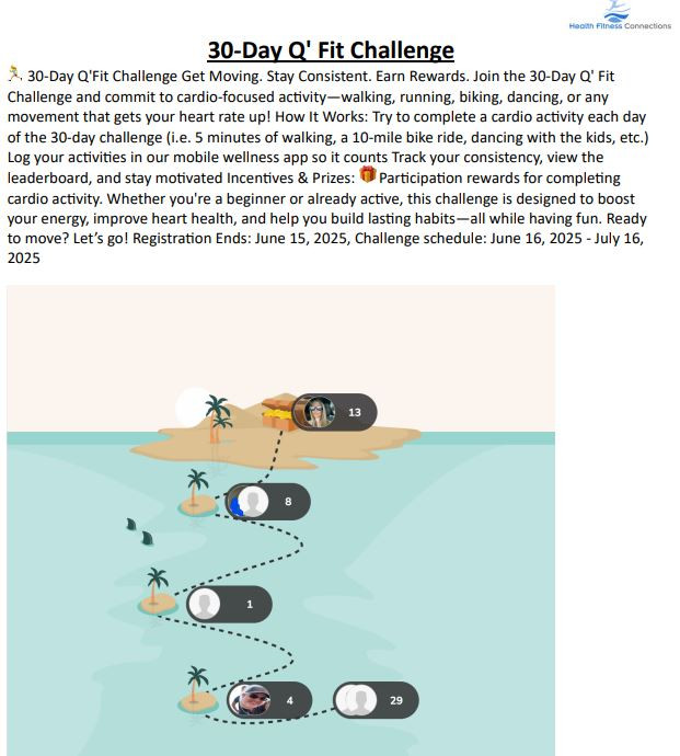 Our virtual 30-Day Q'Fit Challenge encouraged us to stay active.