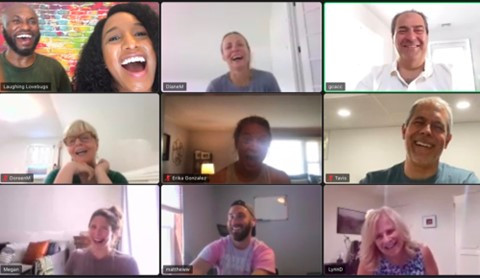 Laughter Yoga, one of the latest remote team-building sessions offered by Quorum as it embraces its remote culture.