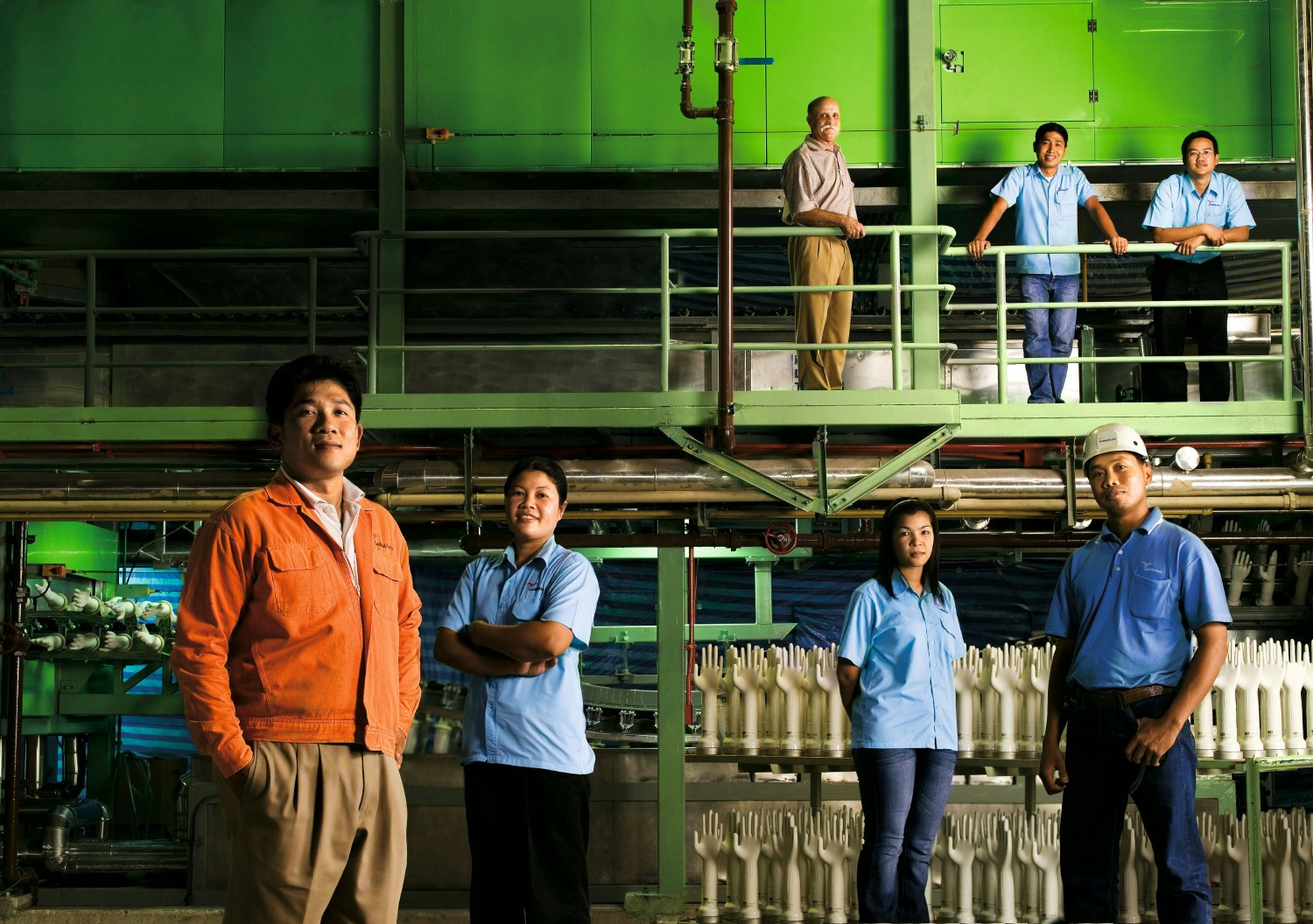 Gloves manufacturing facility in Thailand.