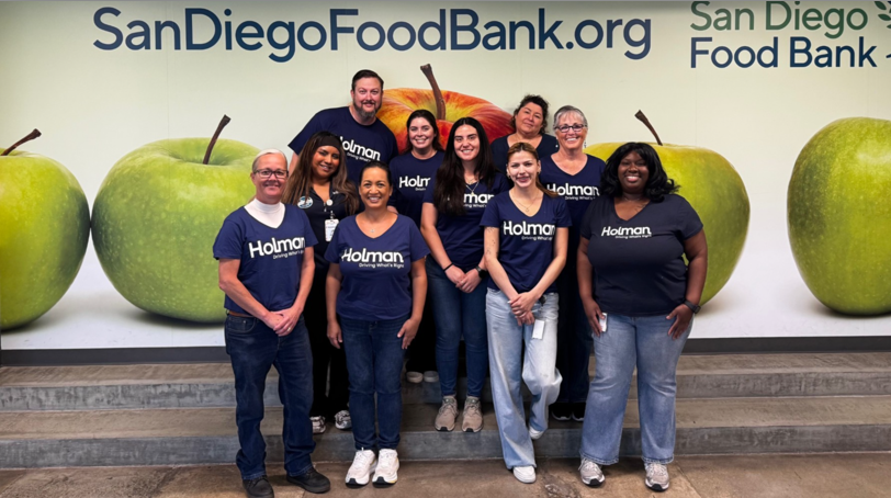 Holman Community coordinated employees from Porsche, Audi, and Land Rover to support their local San Diego Food Bank.