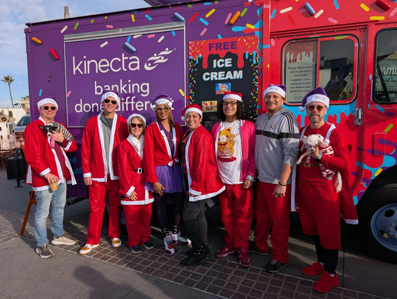 Team Kinecta participating in the annual California Great Santa Stroll hosted by Mychal's Learning Place.