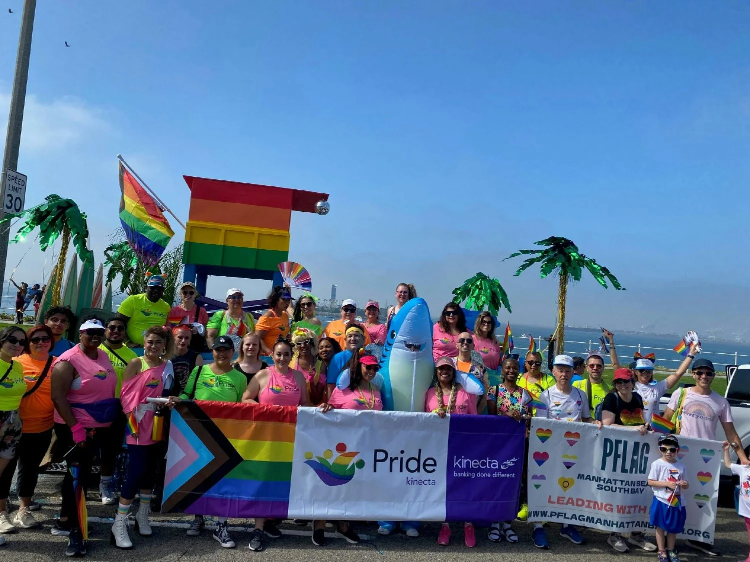 Kinecta sponsored a float and participated in the Long Beach Pride Parade alongside members of its LGBTQ+ ERG - Prism.