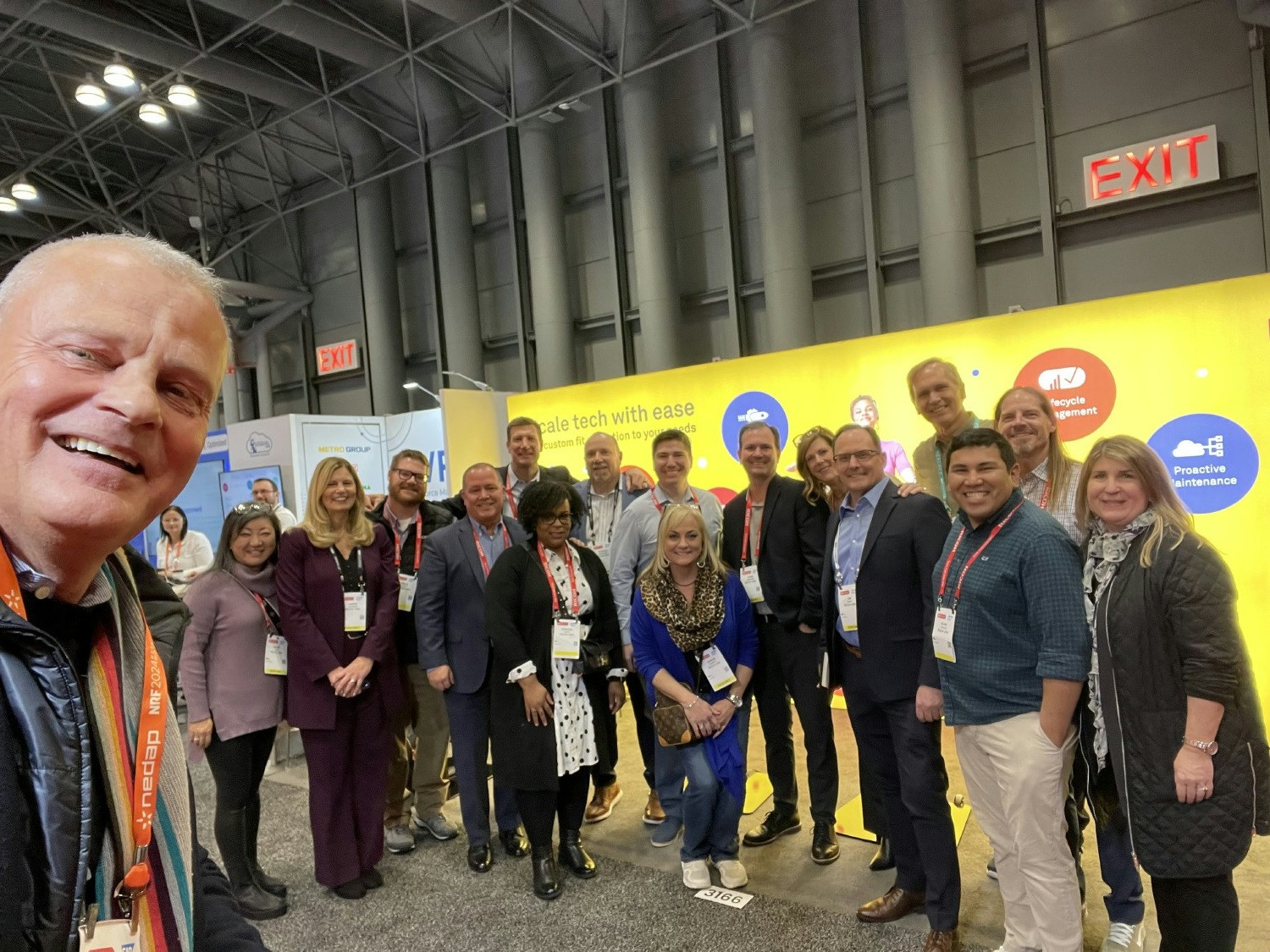 Ricoh North America CEO Carsten Bruhn, CMO Lauren Sallata, and Ricoh team members revolutionizing retail at NRF 2024