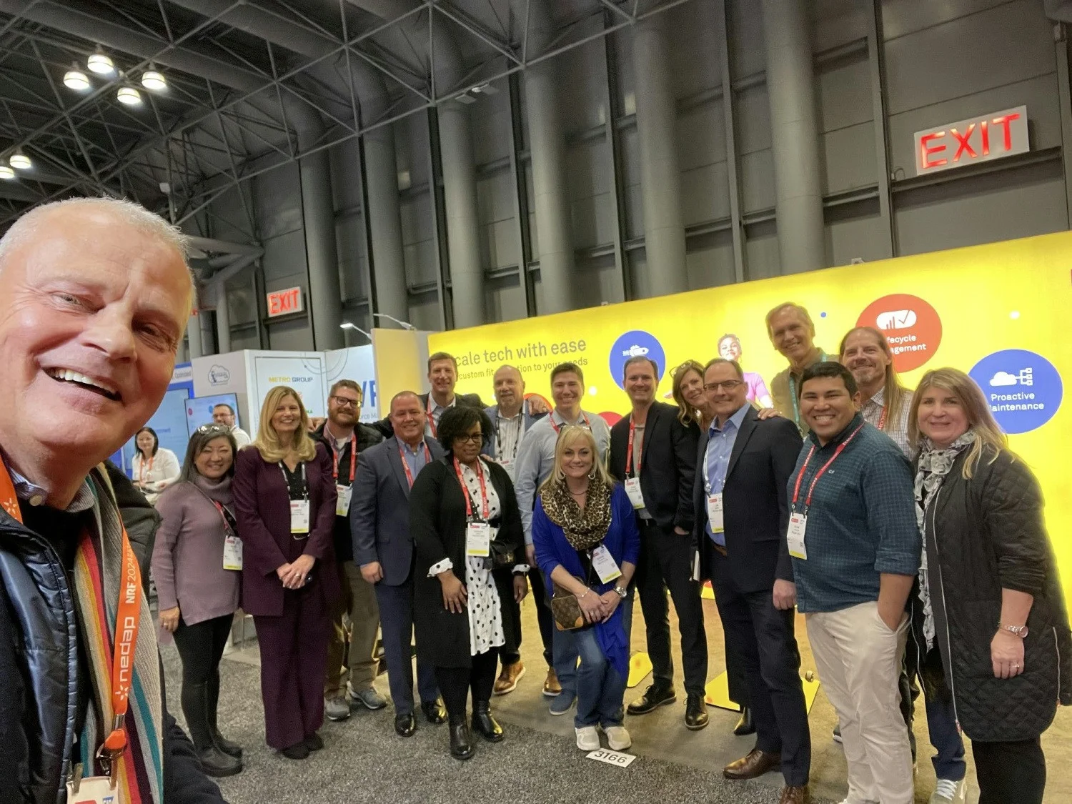 Ricoh North America CEO Carsten Bruhn, CMO Lauren Sallata, and Ricoh team members revolutionizing retail at NRF 2024