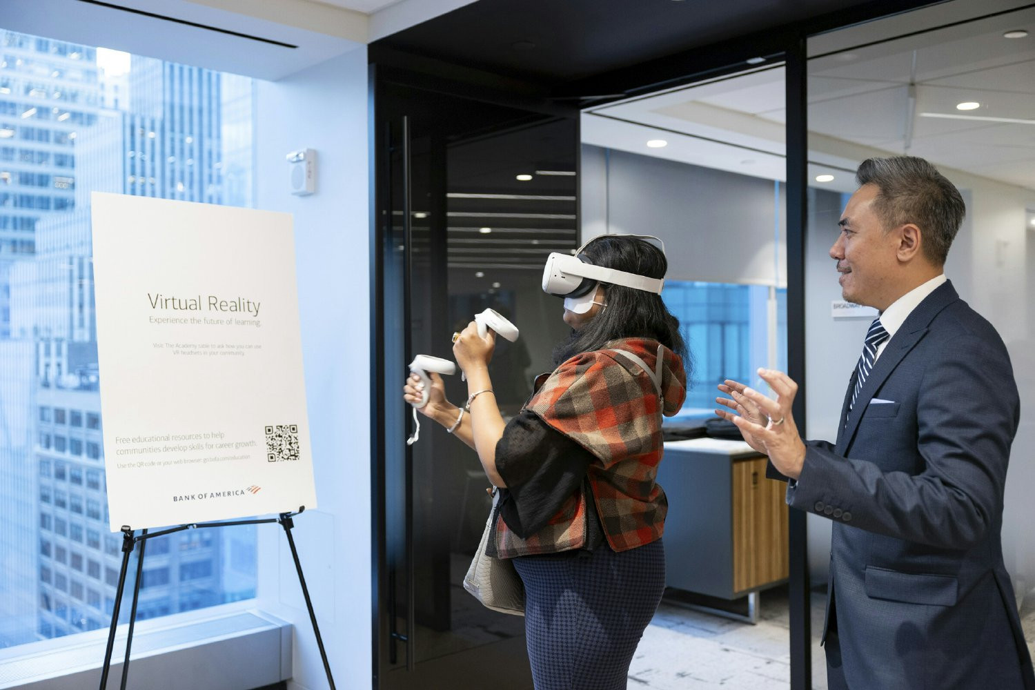 We were the first bank to offer technology like virtual reality and practice simulations in our financial centers.