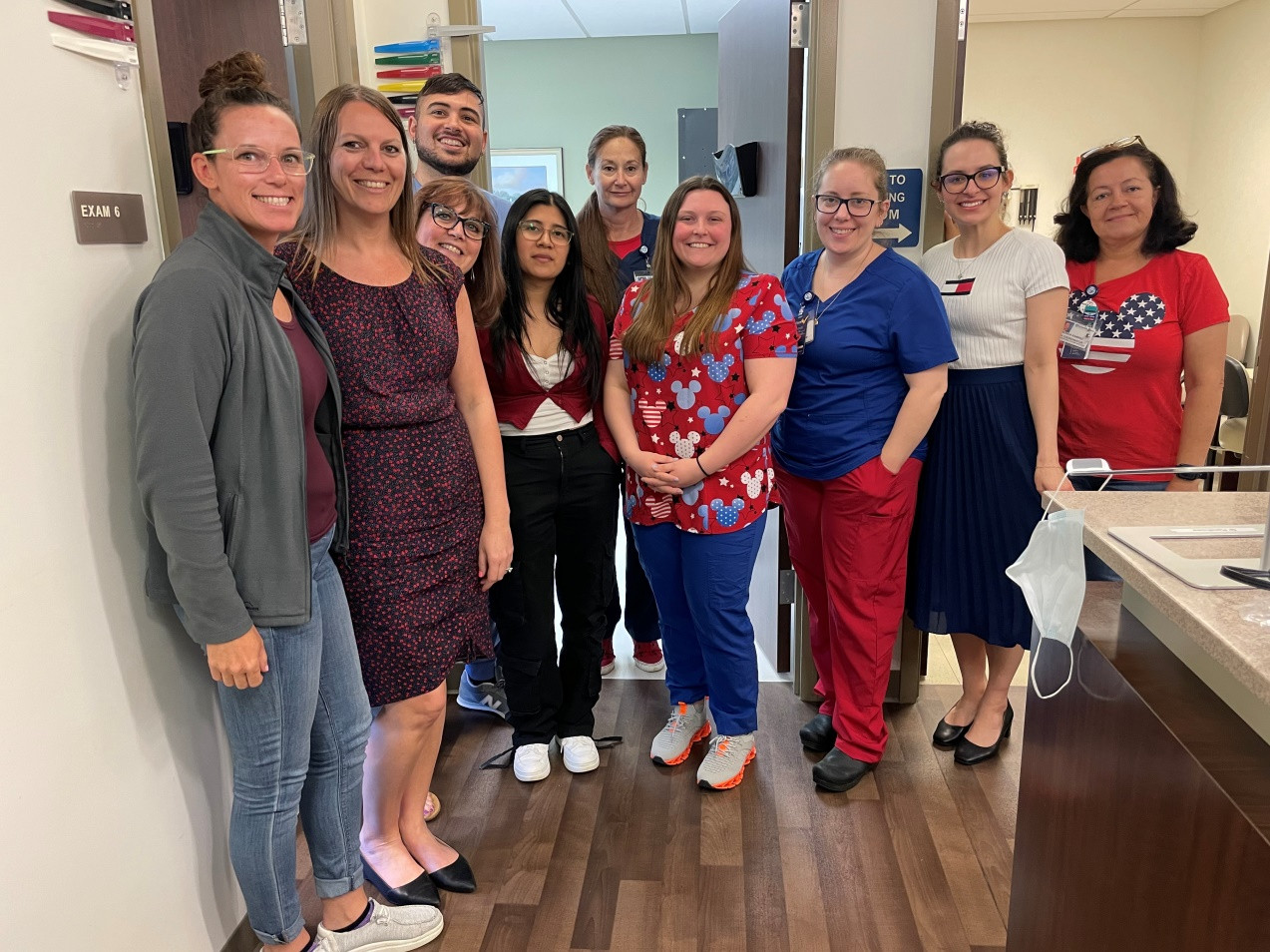 One of our family practices enjoying a patriotic dress down day
