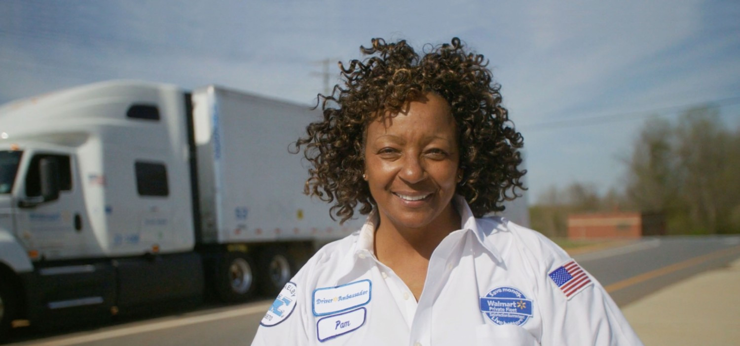 Member of Walmart's private fleet of truck drivers.