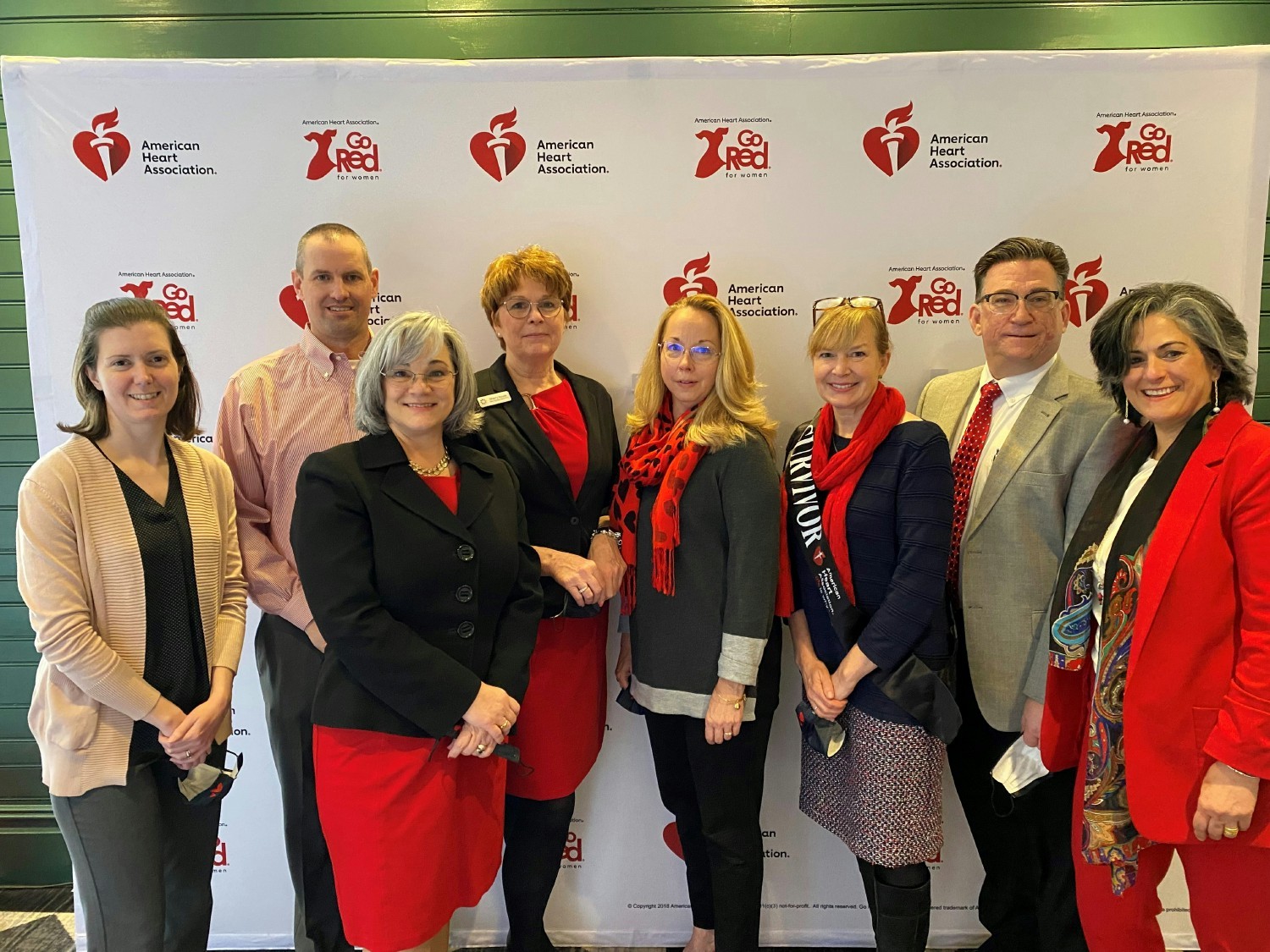 Mascoma Bank employees at an annual Go Red for Heart Health event.