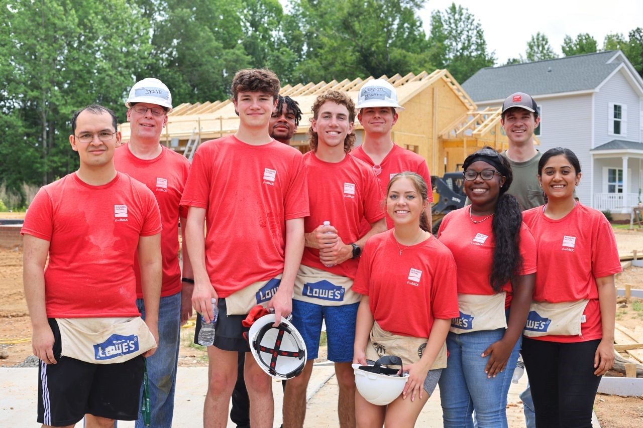 Interns giving back and learning about the safety at the job site.