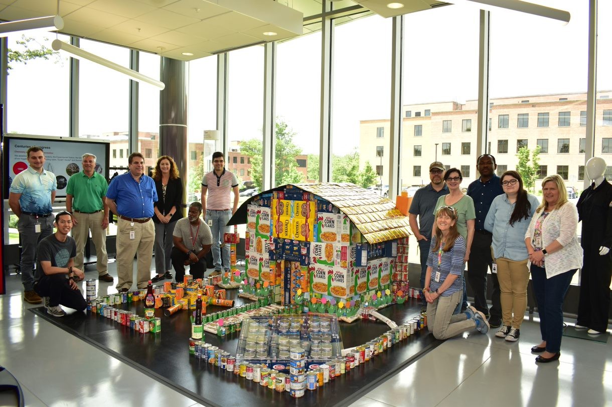 Employees participated in the Food Bank of Delaware’s “CAN”gineering event to support food insecure families