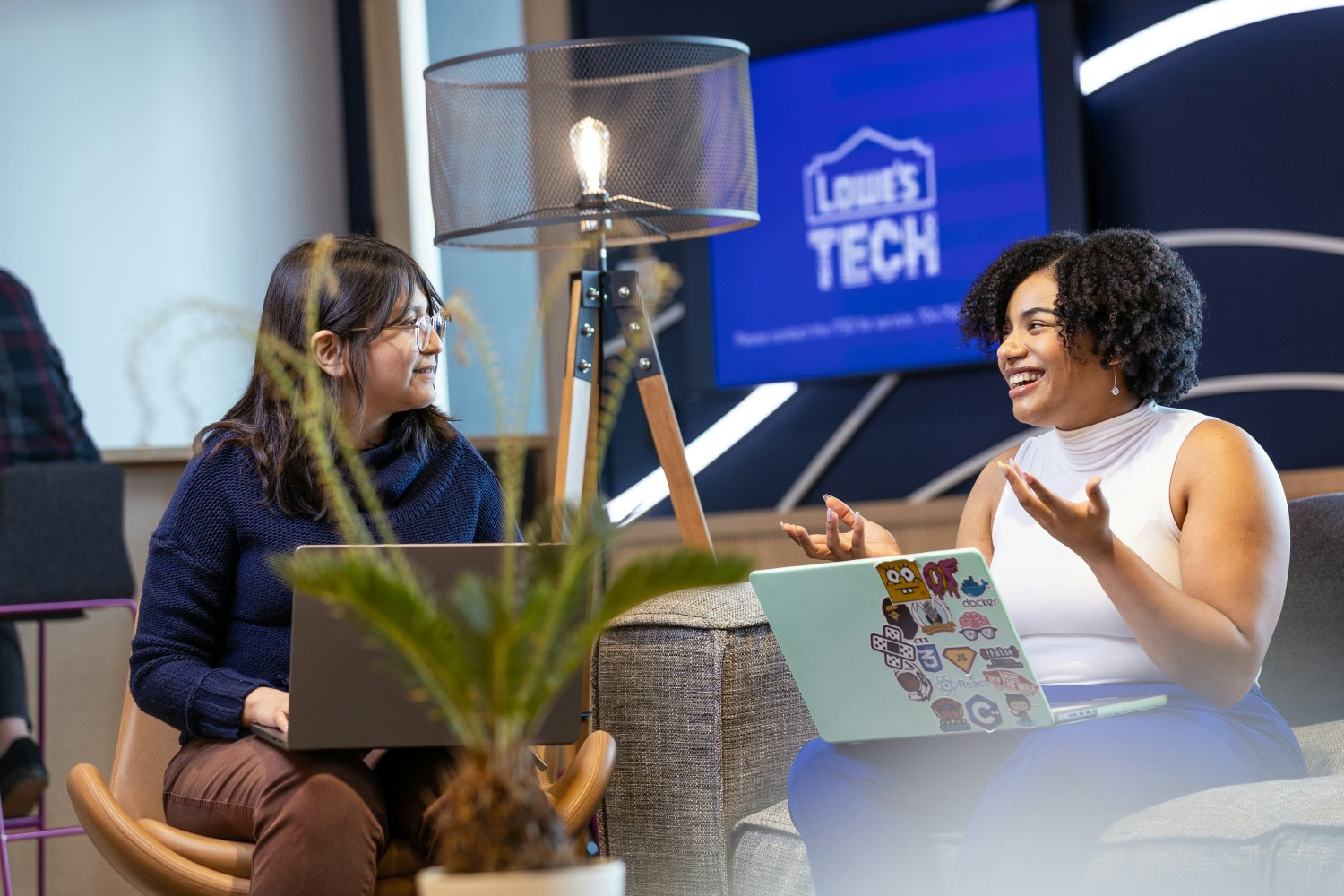 Associates collaborate at the Tech Hub in Charlotte, NC.