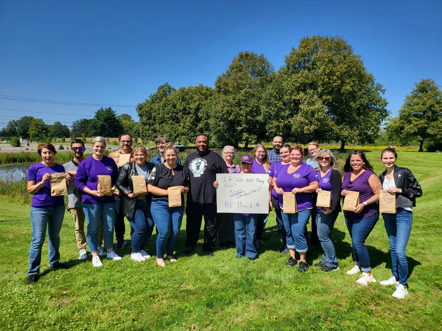 Raymour team made 300 sandwiches for homeless in the community for We Rise Above the Streets Recovery Outreach, Inc. 