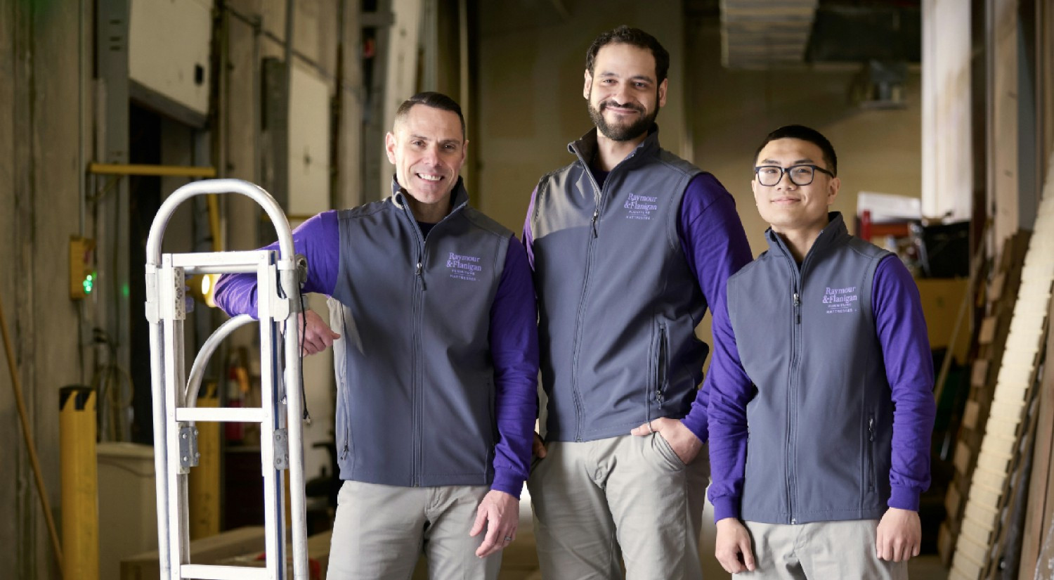 Operations team posing for a quick photo before heading out to deliver customer orders.