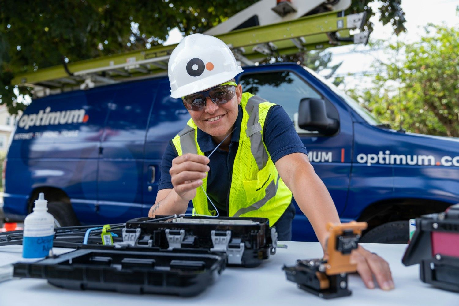 Optimum Field Technician on a truck roll to a customer's home in Connecticut.