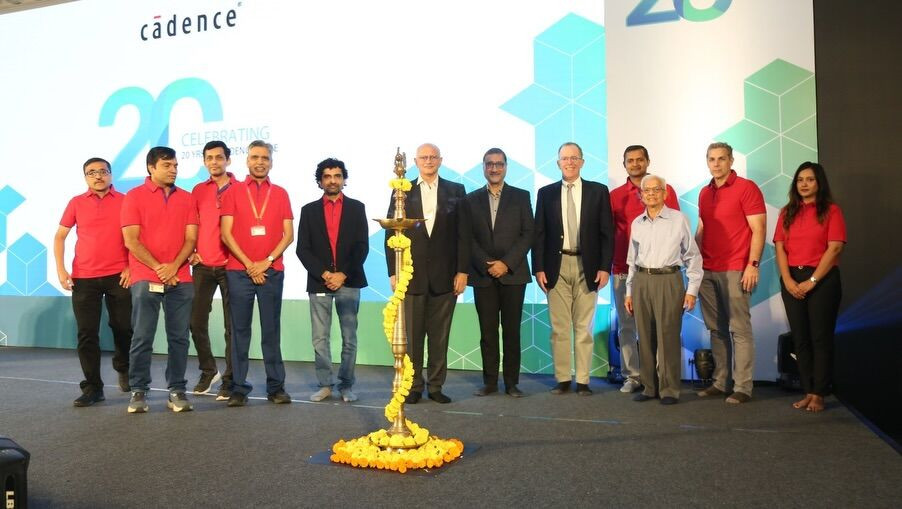 Cadence India employees celebrating 20 years of Innovation in Pune.