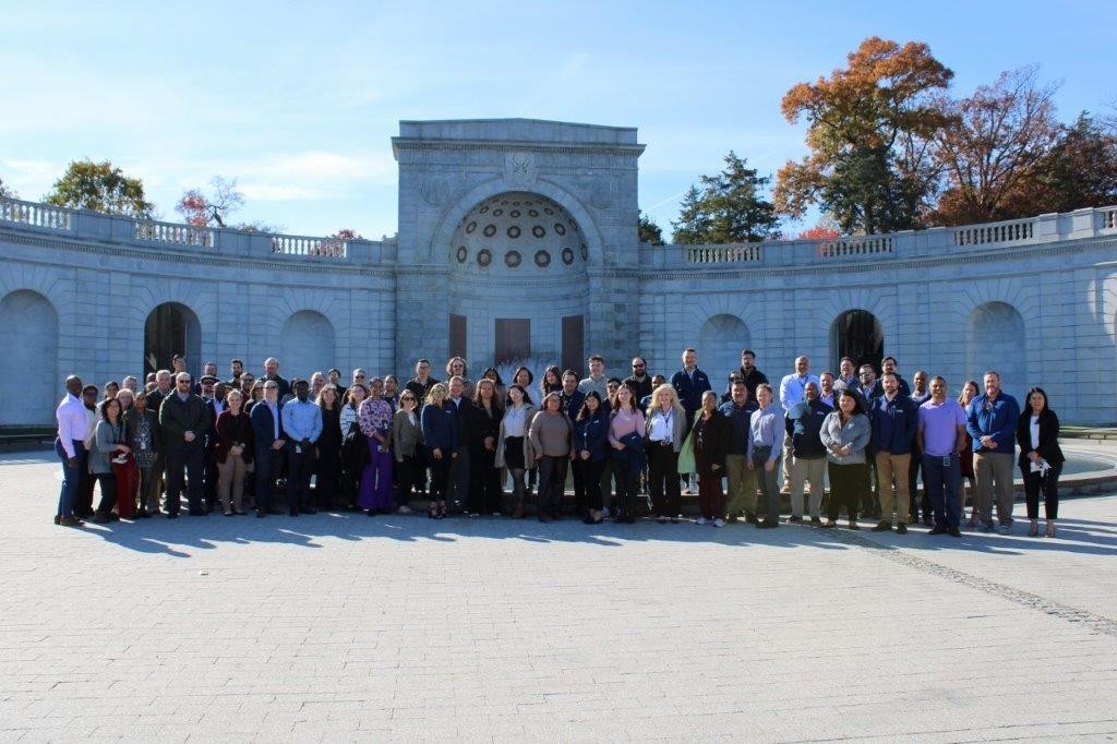 Pictured, Navy Mutual staff celebrated Veterans Day by visiting the Military Women’s Memorial.