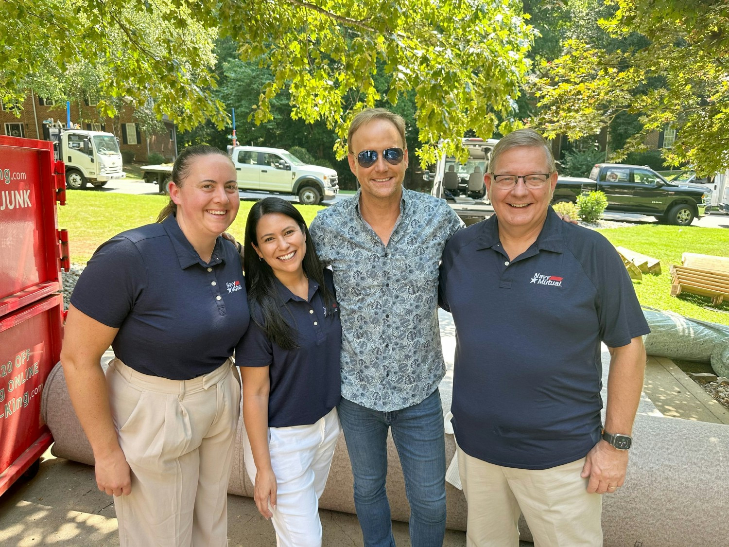 Navy Mutual is proud to sponsor Military Makeover! Here we are on set in NC with co-host Art Edmonds. 