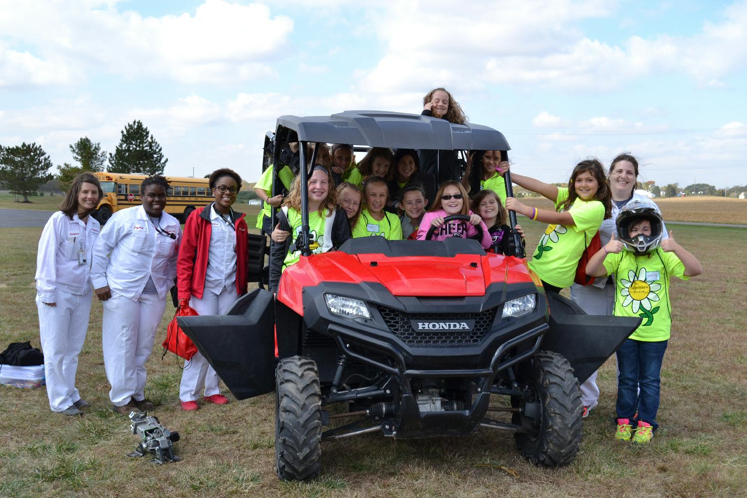 Our women’s engineering group inspiring the next generation through STEM activities.
