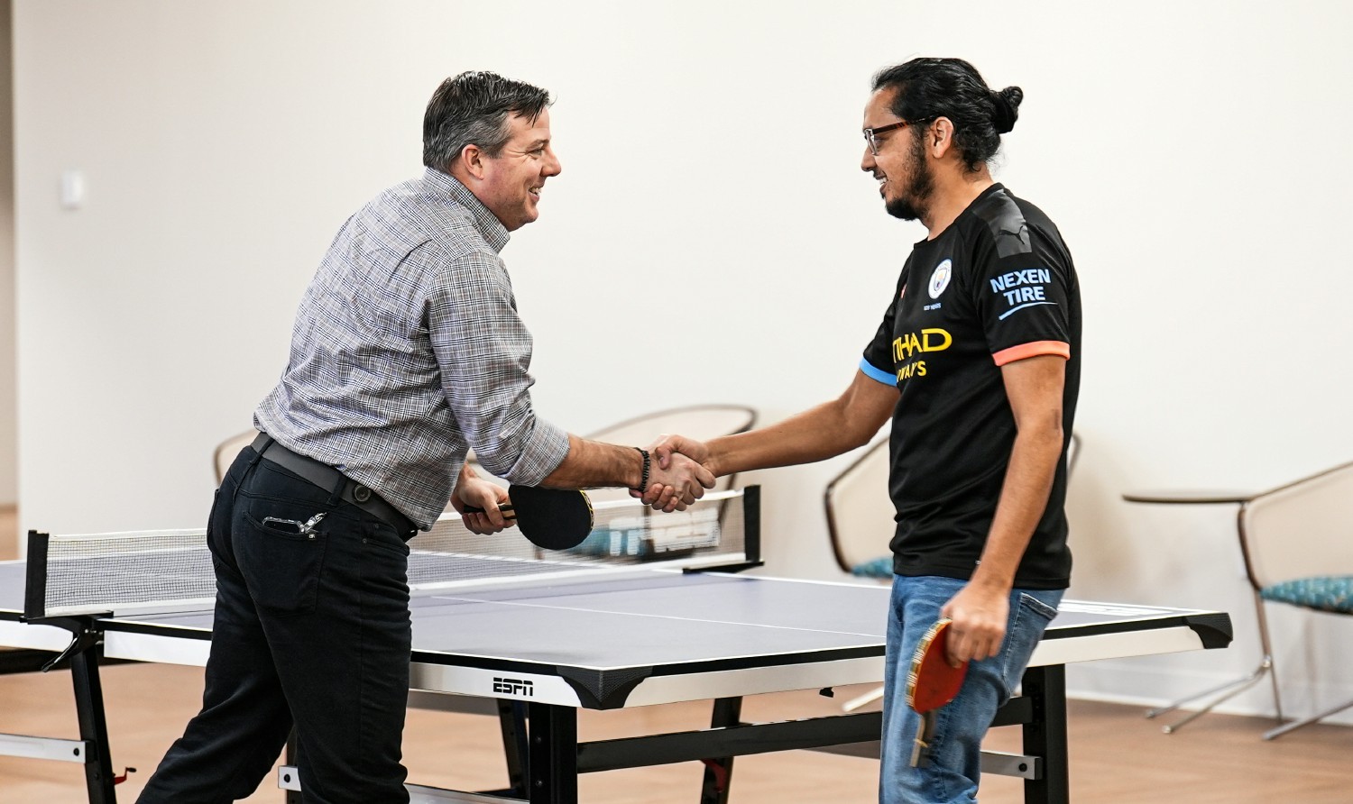 Associates take some time to let loose and connect on a personal level with Table Tennis.