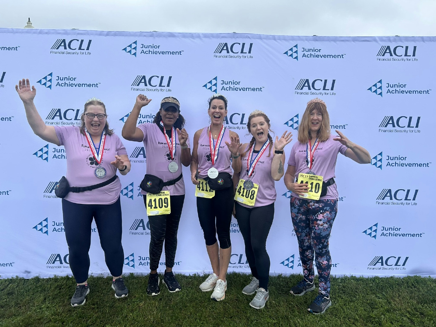 Royal Neighbors employees proudly cheered after completing the American Council for Life Insurers (ACLI) 5K Challenge.  