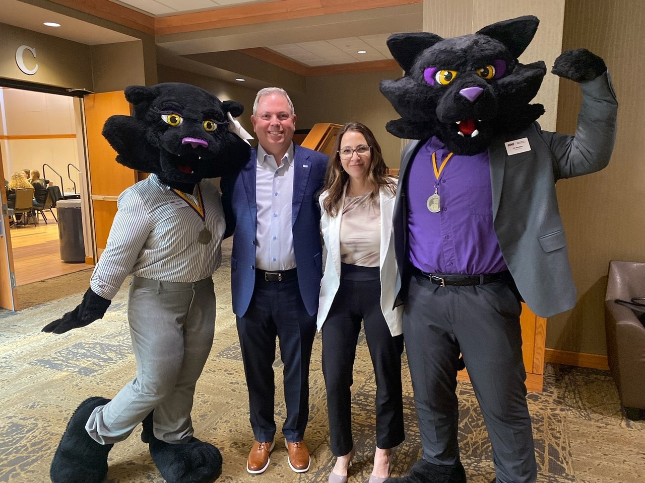 CEO Brian Becker delivers a speech to students at the University of Northern Iowa about the power of being understood.