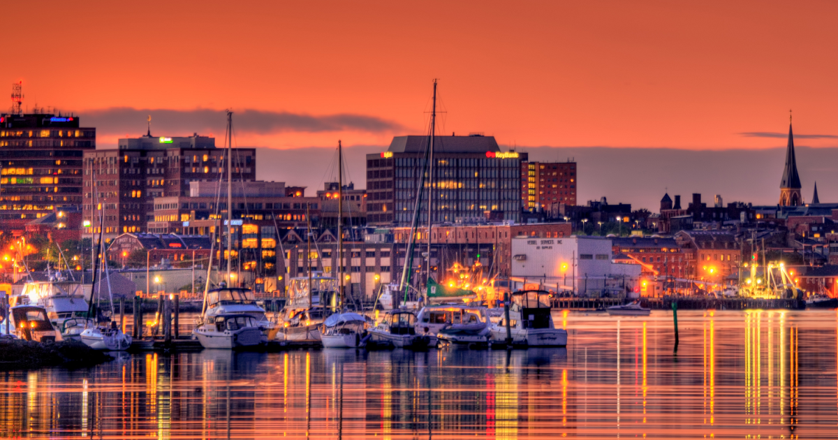 Portland, ME at sunset