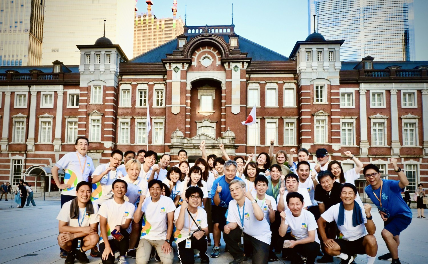 Employees in Tokyo participating in 5K charity race