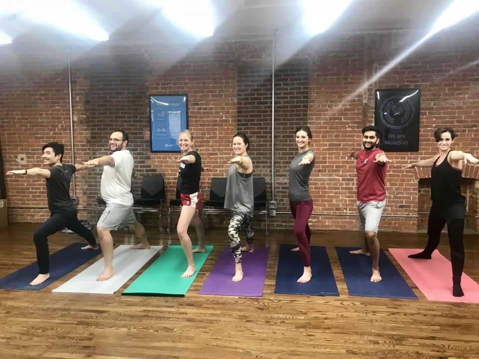 Office yoga!