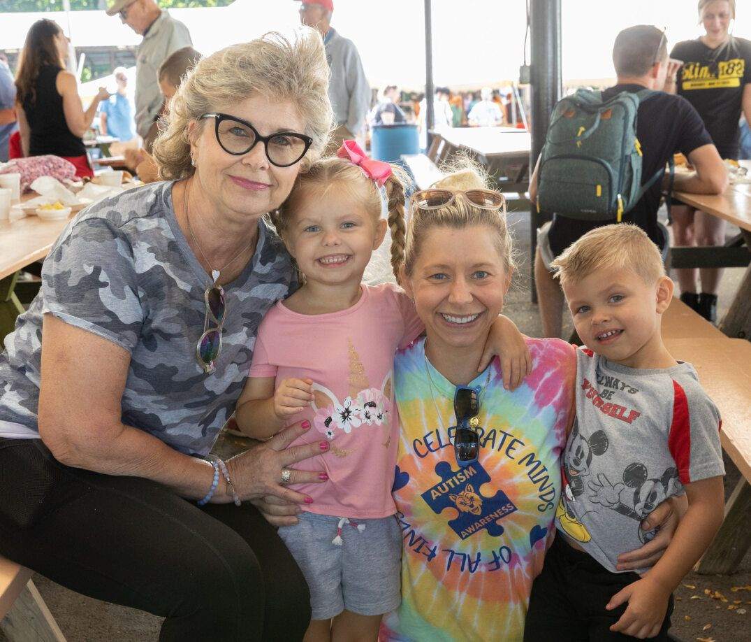 Executive Assistant Deb Wargo (left) with her family at the Benco Family Picnic at Knoebels Amusement Park. 