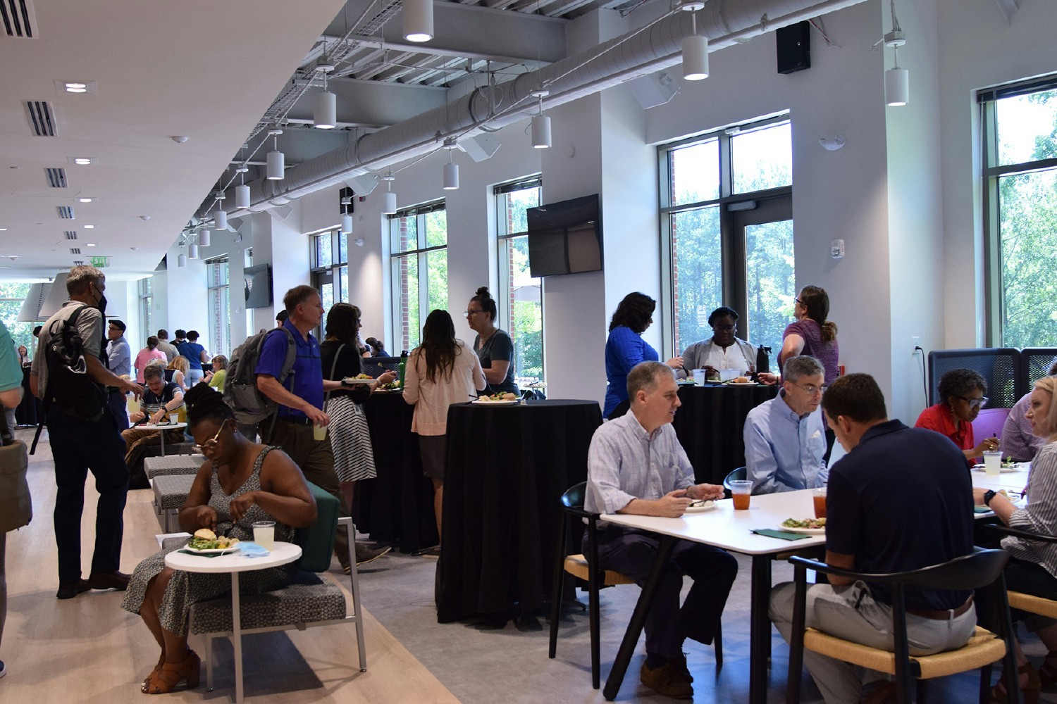 Employees having lunch at our North Carolina office 